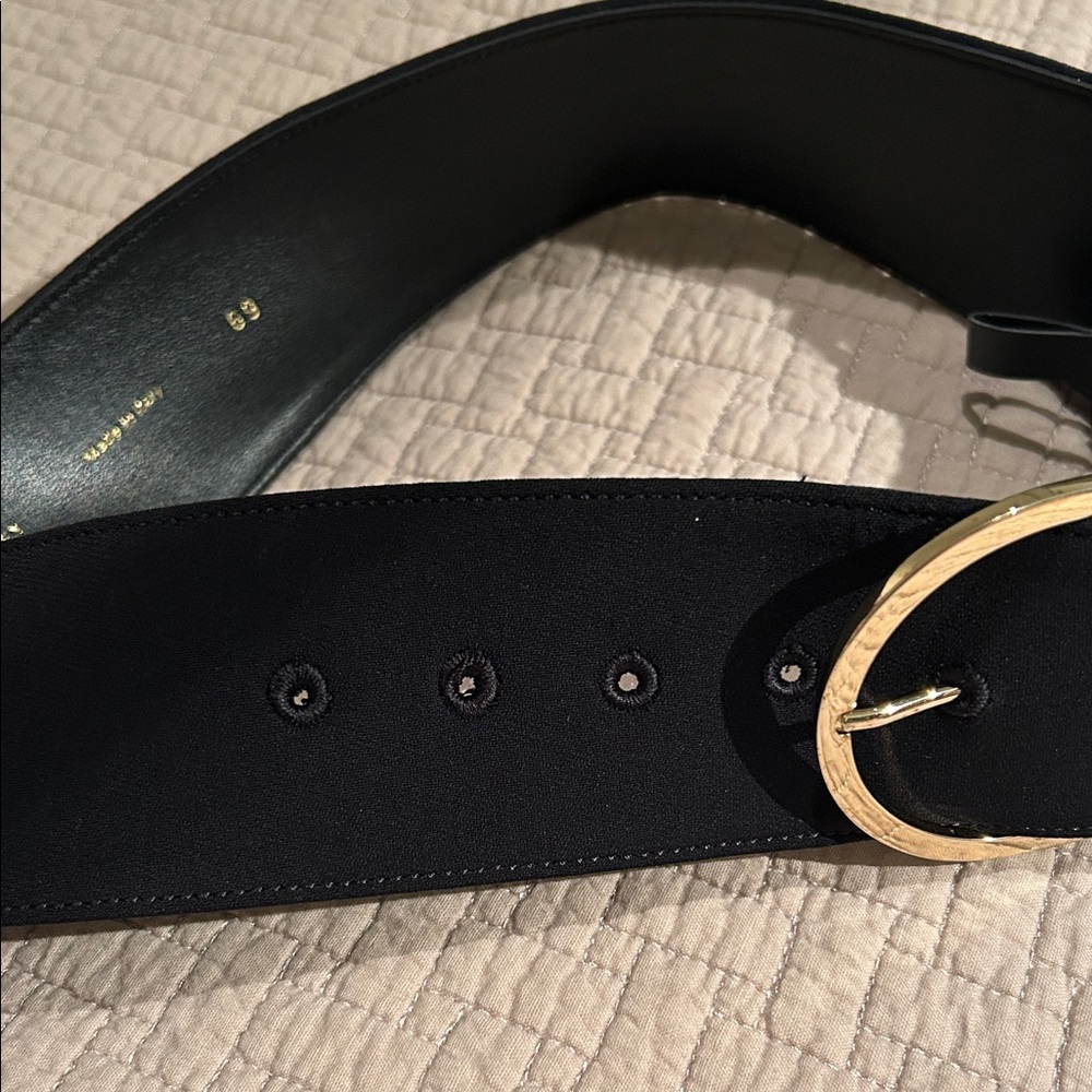 Stella McCartney Black Belt with Gold Buckle - Picture 7 of 7
